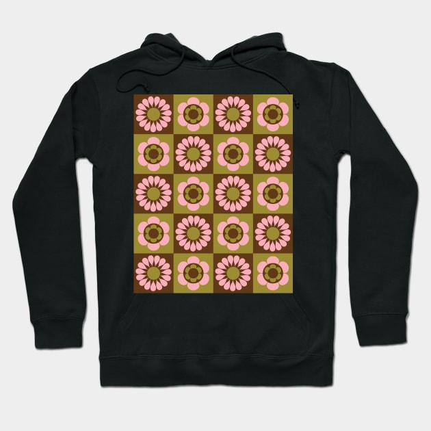 Retro Flower Quilt Pattern Hoodie by OpalEllery